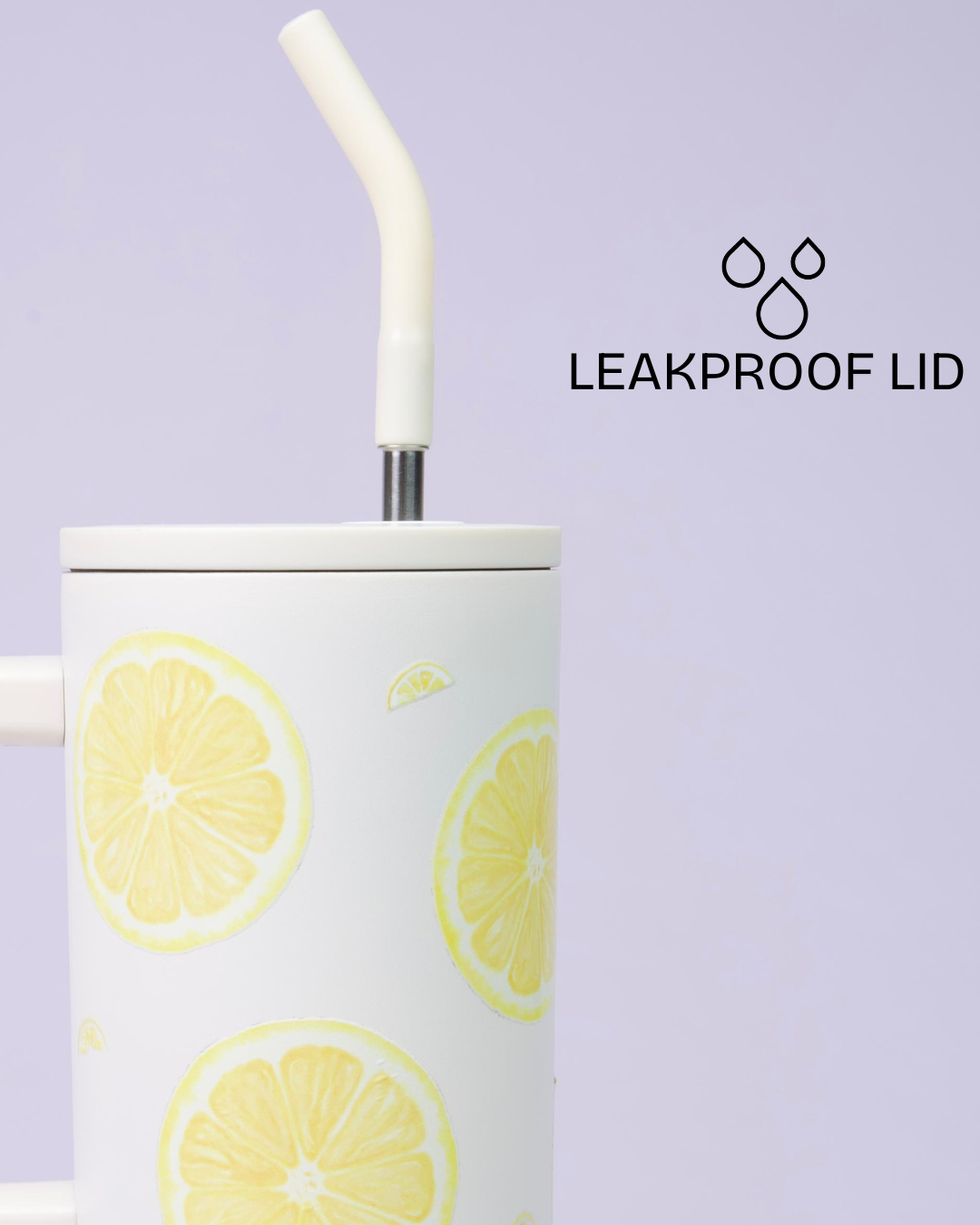 Aartara Lemon 1.2L BPA-free SS tumbler, thermosteel, 12hrs cold 7hrs hot, funky design with vibrant round lemons, aesthetic collectible bottle
